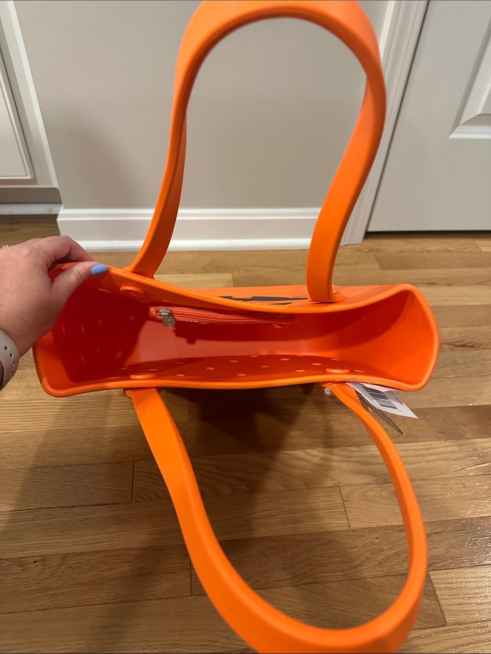 NWT medium bogg bag Halloween Orange Jack-O'-Lantern Tote Bag - Picture 4 of 8